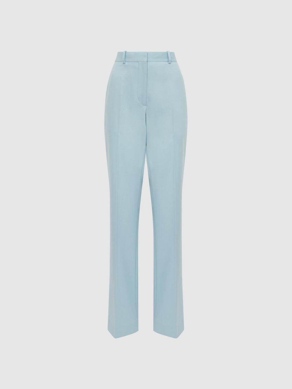 Reiss Trousers | Clara Wide Leg Wool Blend Trousers Blue - Women