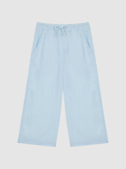 Reiss Trousers | Cleo Linen Drawstring Trousers Ice Blue - Children