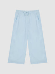 Reiss Trousers | Cleo Linen Drawstring Trousers Ice Blue - Children