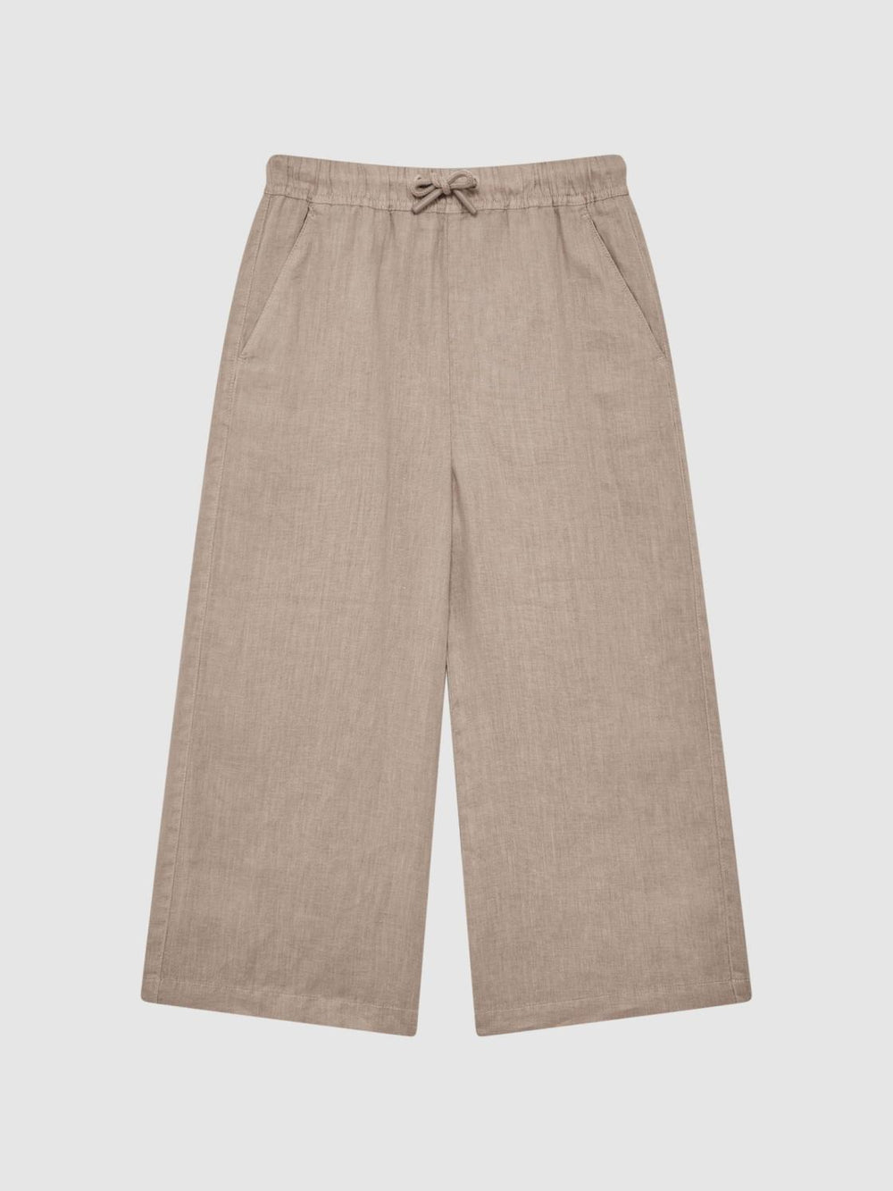 Reiss Trousers | Cleo Linen Drawstring Trousers Mink - Children