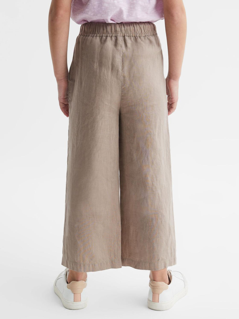 Reiss Trousers | Cleo Linen Drawstring Trousers Mink - Children