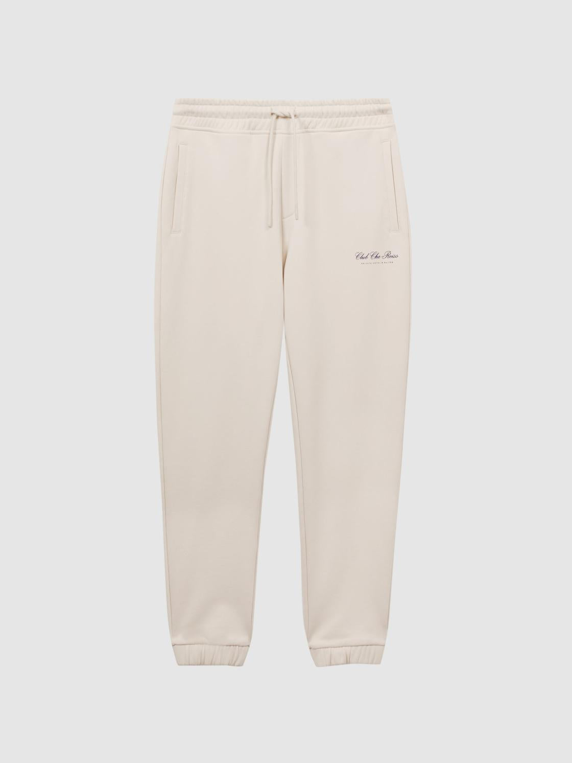 Reiss Trousers | Dawson Reiss | Ché Motif Cotton Drawstring Joggers Off White - Men