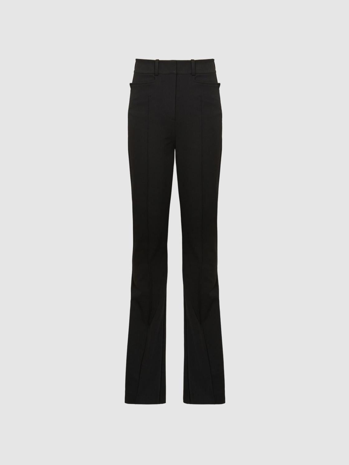 Reiss Trousers | Dylan Flared Trousers Black - Women