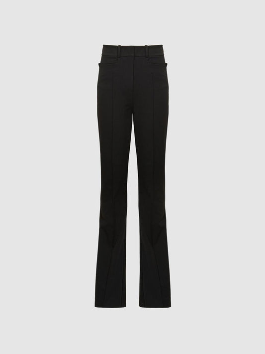 Reiss Trousers | Dylan Flared Trousers Black - Women