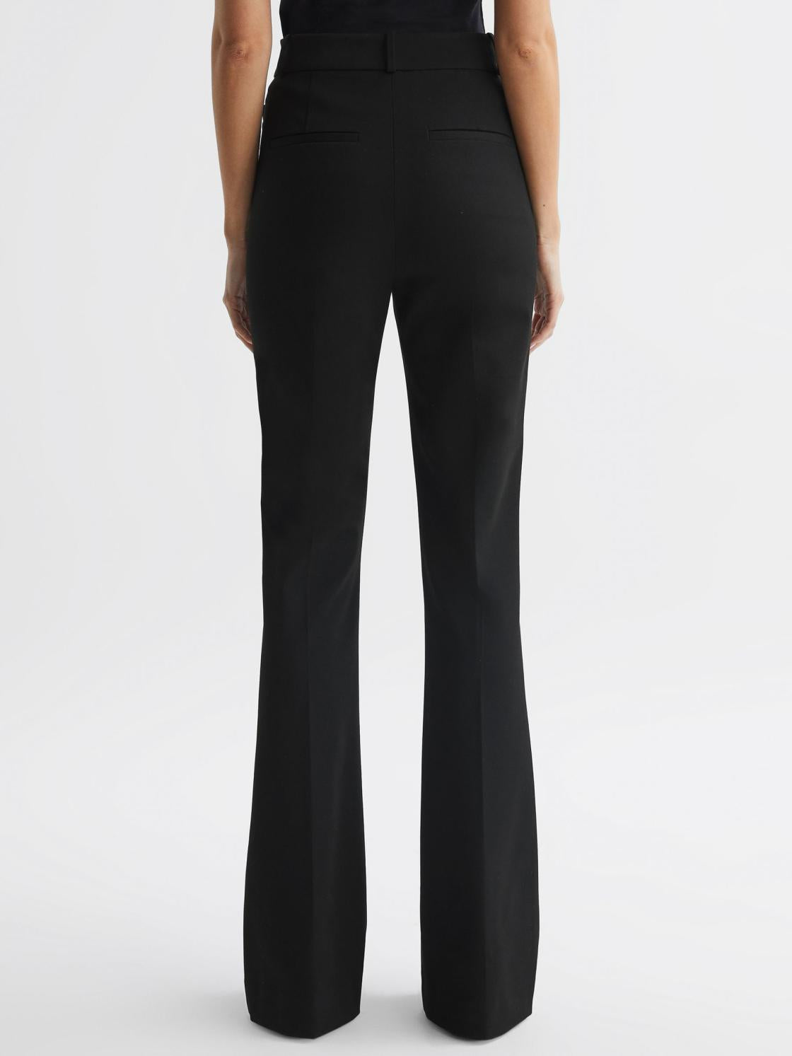 Reiss Trousers | Dylan Flared Trousers Black - Women