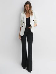 Reiss Trousers | Dylan Flared Trousers Black - Women