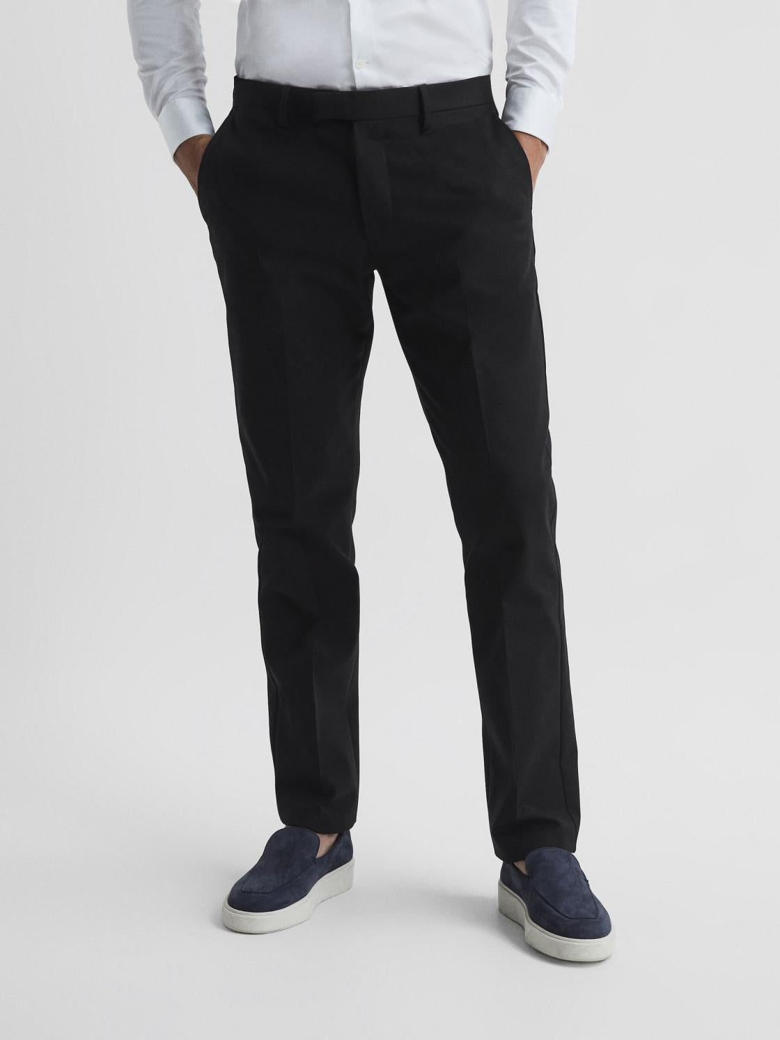 Reiss Trousers | Eastbury Reg Regular Fit Chinos Black - Men