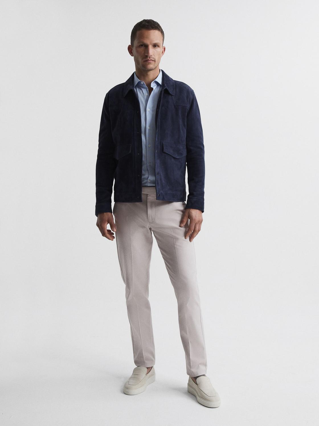 Reiss Trousers | Eastbury Reg Regular Fit Chinos Black - Men