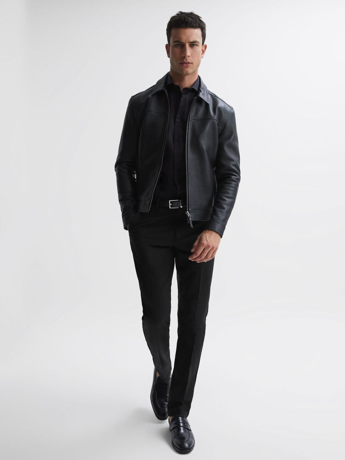 Reiss Trousers | Eastbury Slim Fit Chinos Black - Men