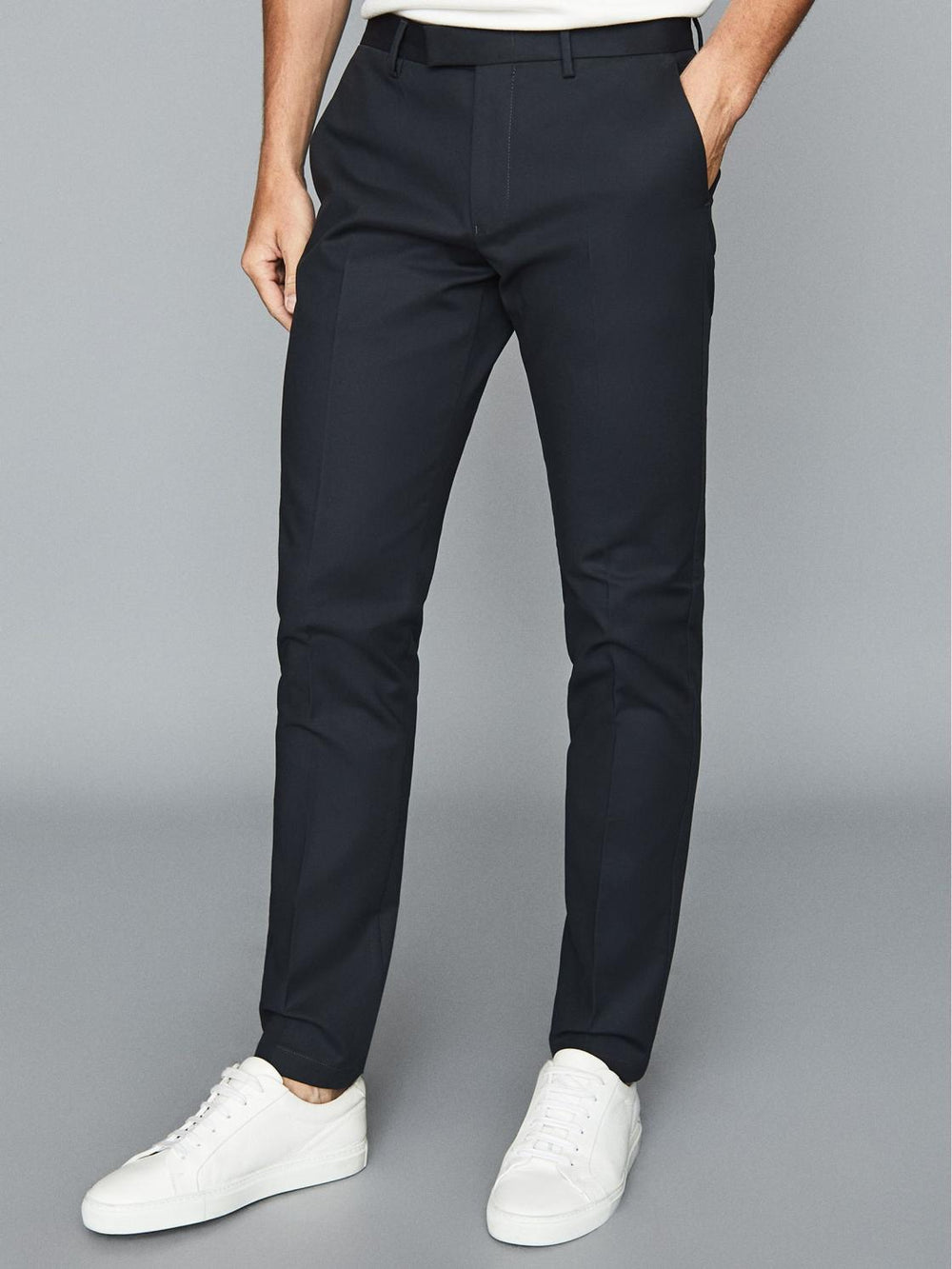 Reiss Trousers | Eastbury Slim Fit Chinos Black - Men