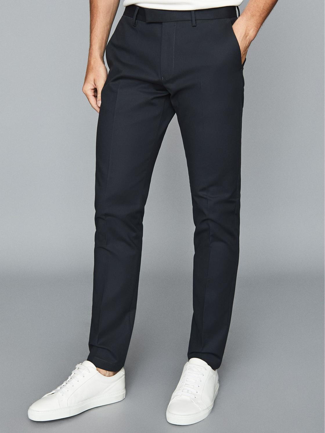 Reiss Trousers | Eastbury Slim Fit Chinos Black - Men