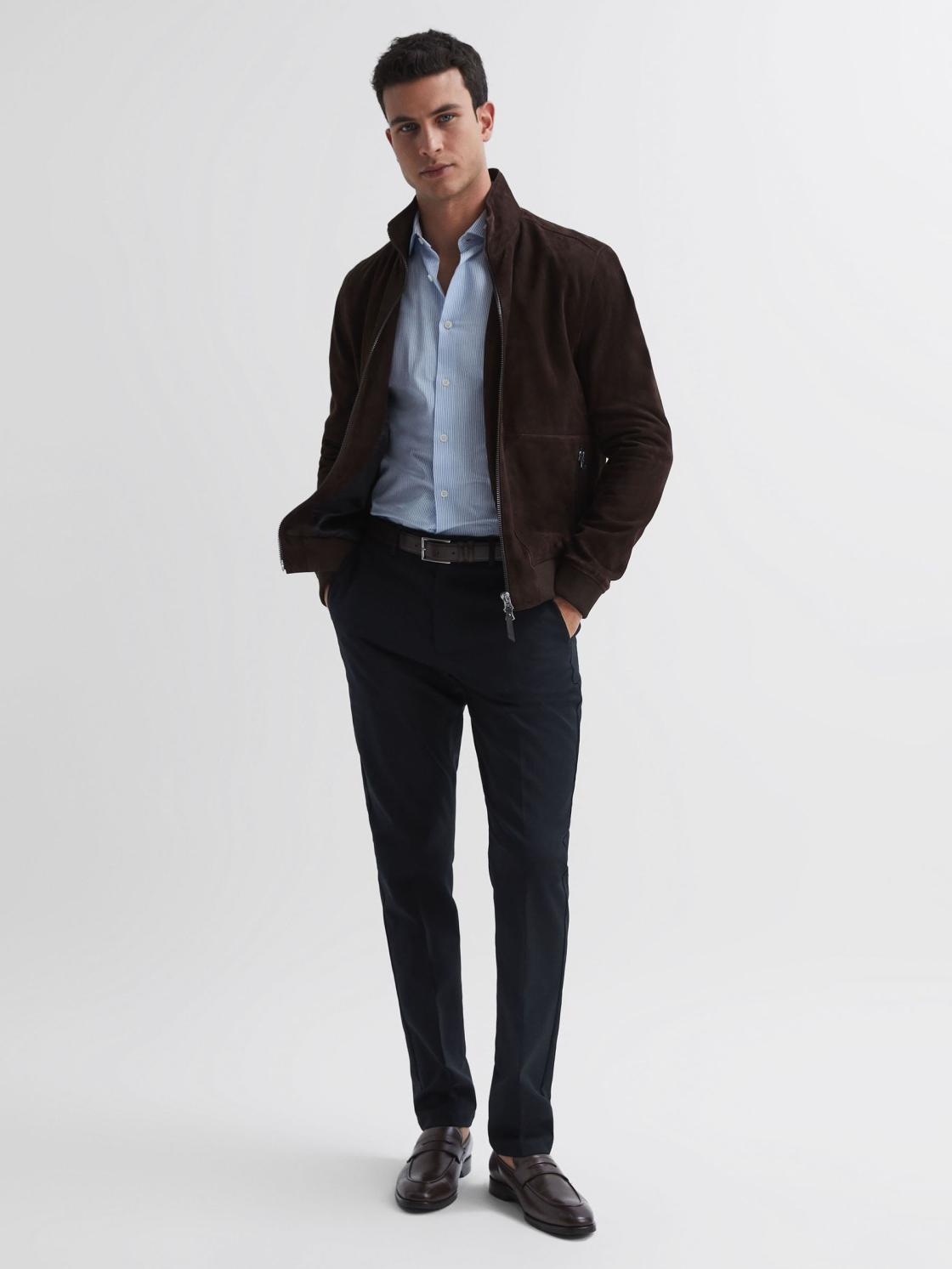 Reiss Trousers | Eastbury Slim Fit Chinos Black - Men
