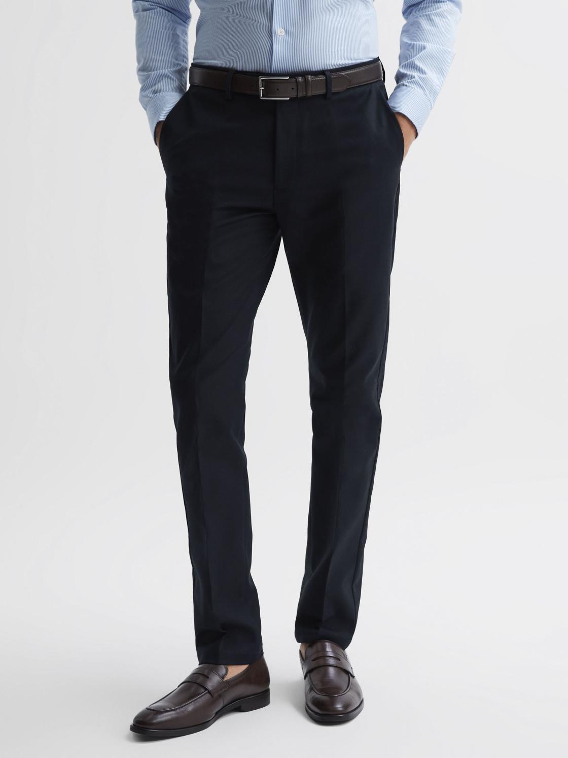 Reiss Trousers | Eastbury Slim Fit Chinos Black - Men