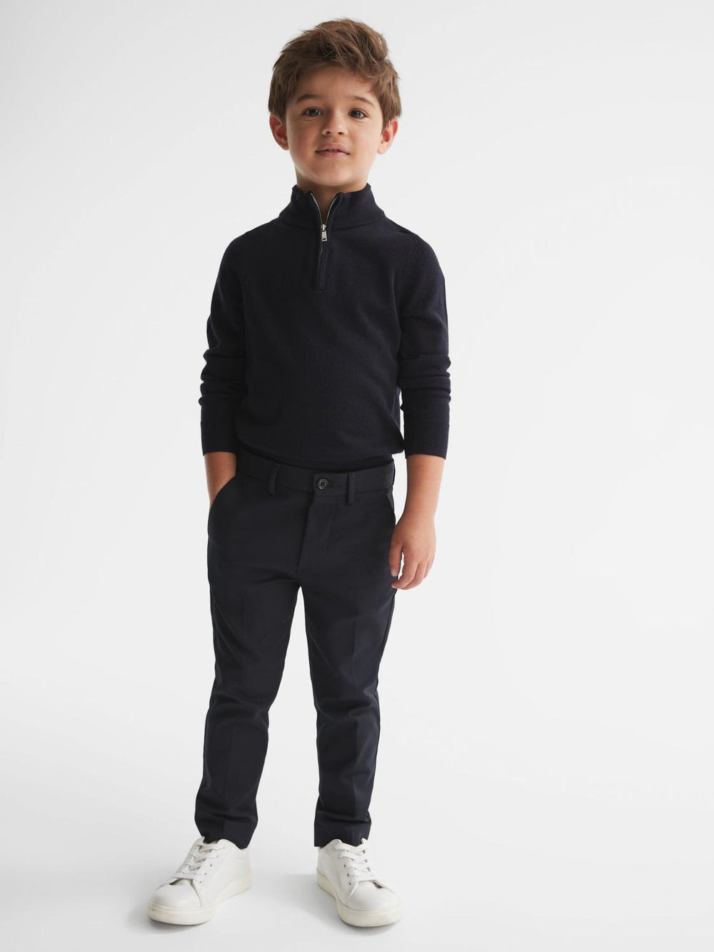 Reiss Trousers | Eastbury Slim Fit Chinos Navy - Children