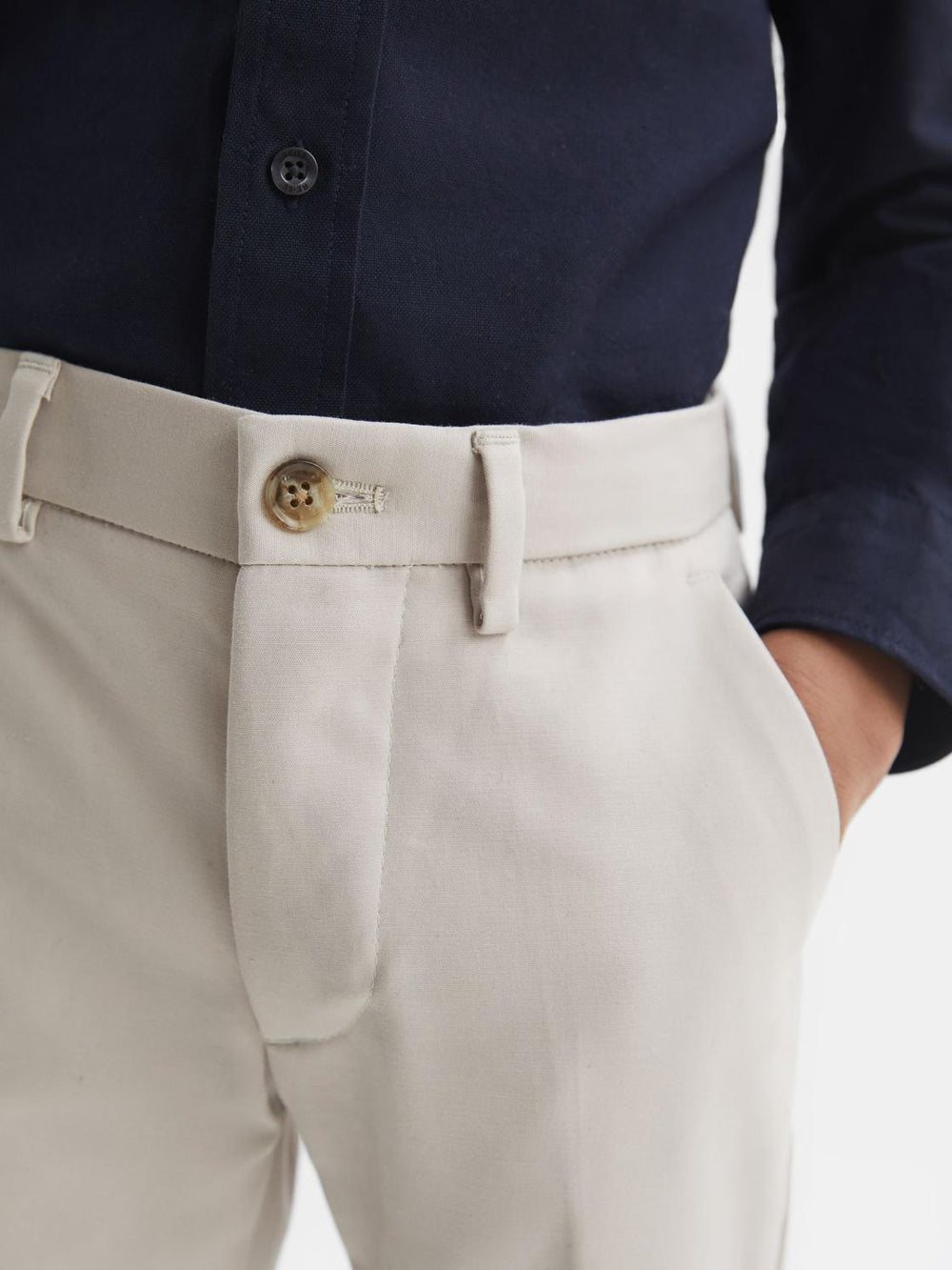 Reiss Trousers | Eastbury Slim Fit Chinos Stone - Children