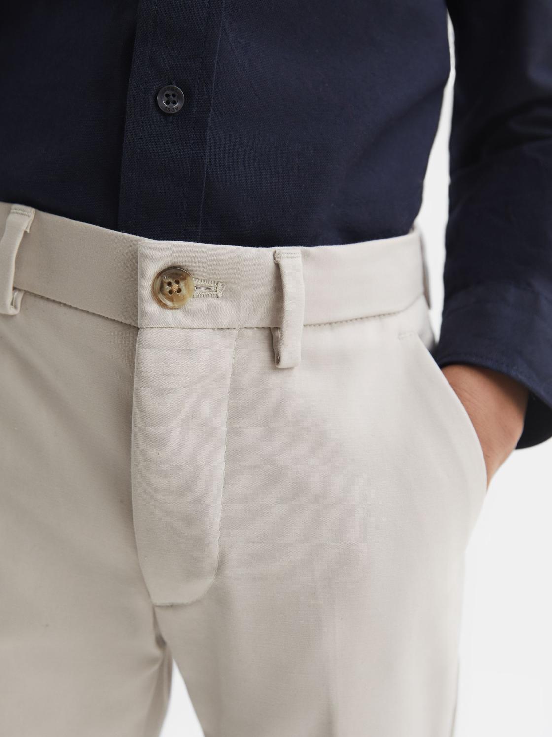 Reiss Trousers | Eastbury Slim Fit Chinos Stone - Children