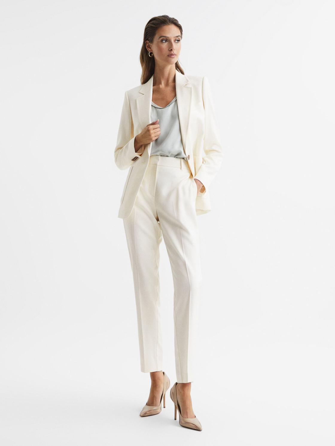 Reiss Trousers | Ember High-rise Slim Leg Trousers Camel - Women