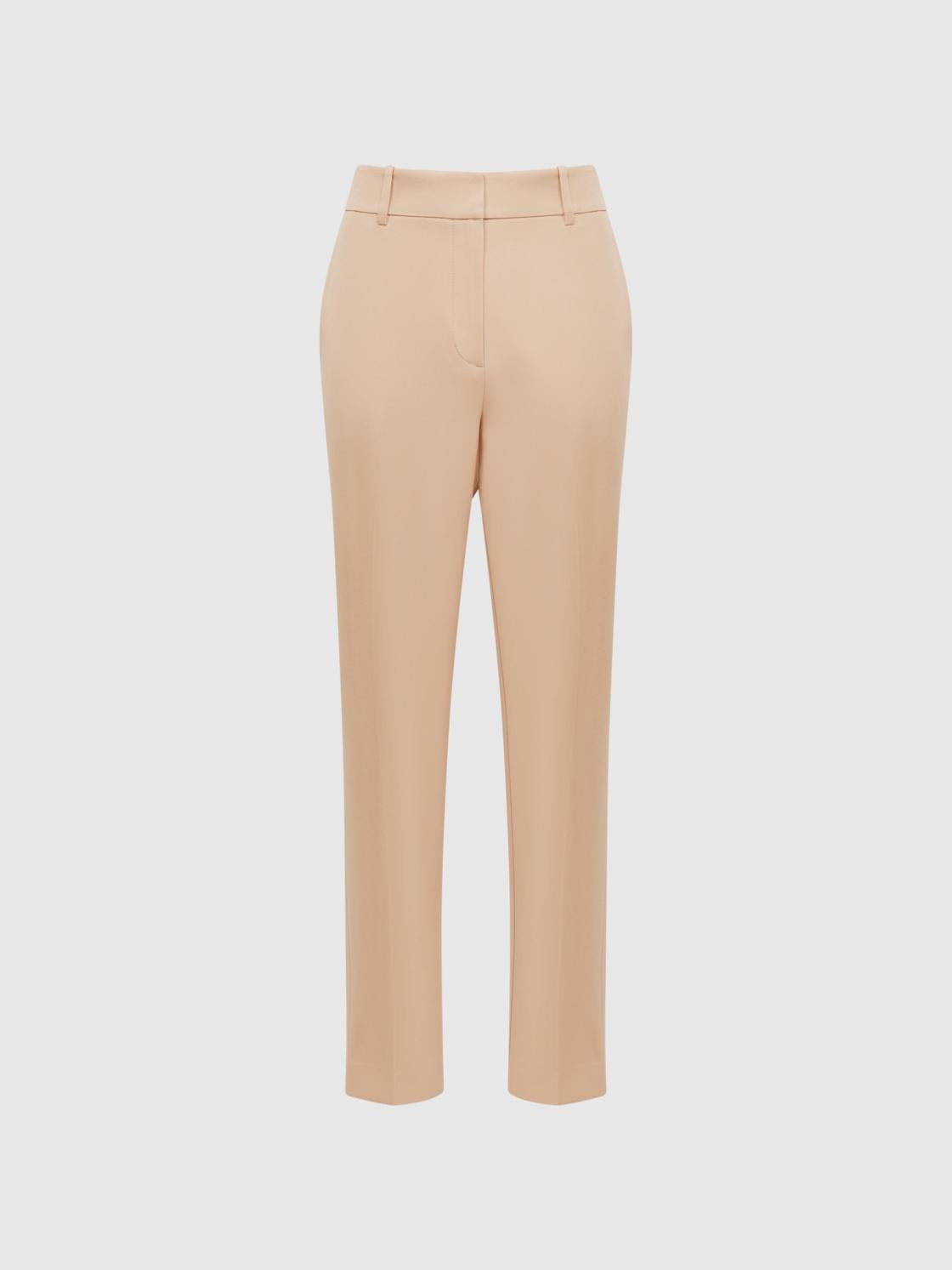 Reiss Trousers | Ember High-rise Slim Leg Trousers Camel - Women