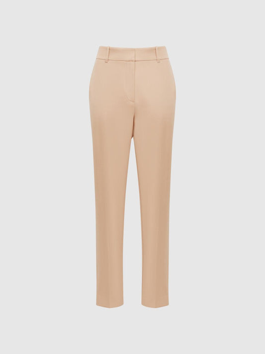 Reiss Trousers | Ember High-rise Slim Leg Trousers Camel - Women