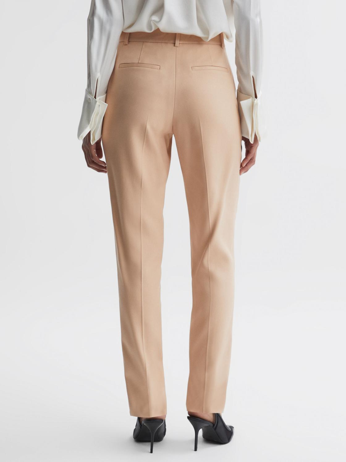 Reiss Trousers | Ember High-rise Slim Leg Trousers Camel - Women