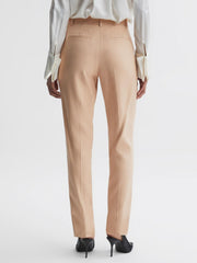 Reiss Trousers | Ember High-rise Slim Leg Trousers Camel - Women