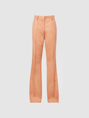 Reiss Trousers | Emmy Wide Leg Tailored Trousers Orange - Women