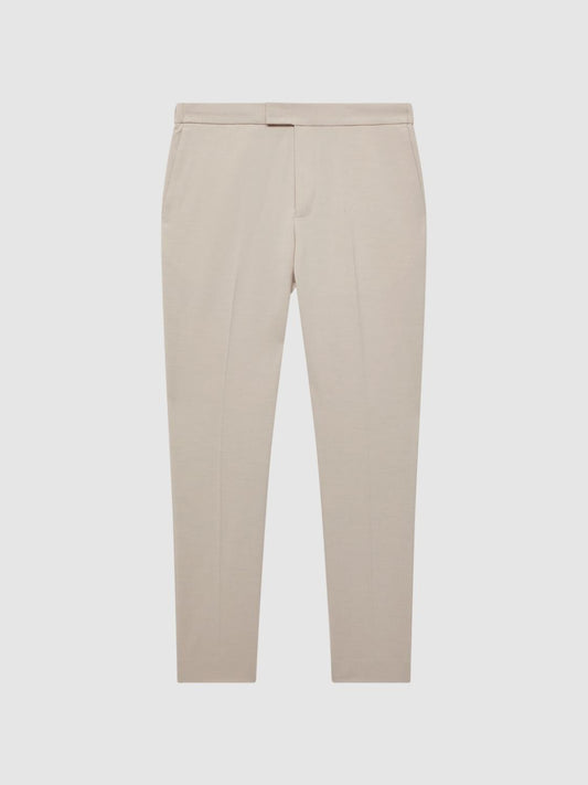 Reiss Trousers | Found Drawcord Waist Relaxed Trousers Ecru - Men