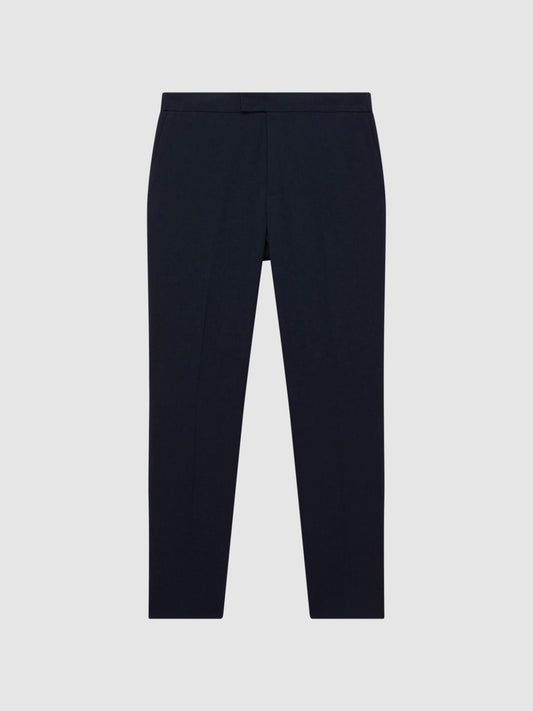 Reiss Trousers | Found Drawcord Waist Relaxed Trousers Navy - Men