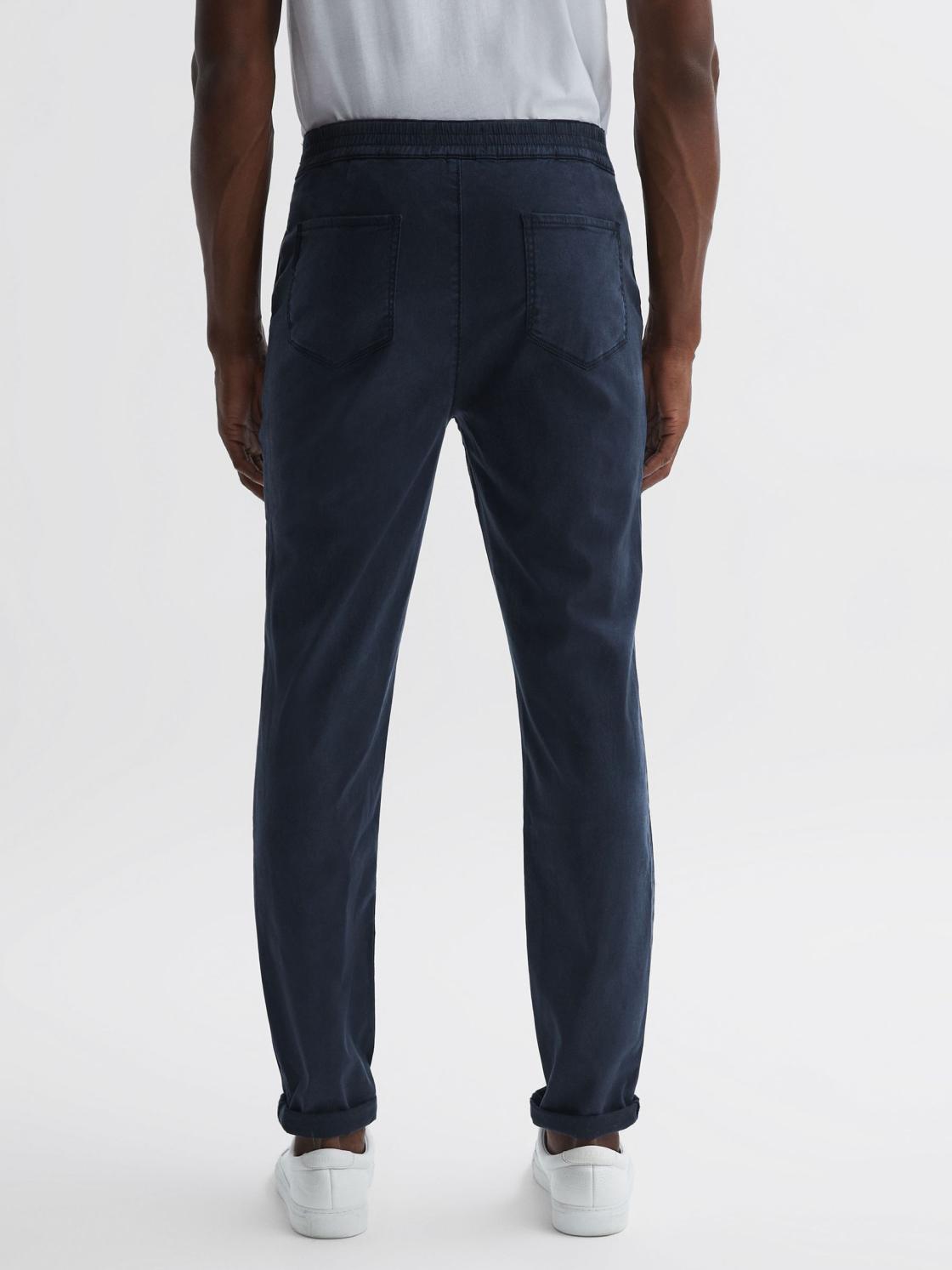 Reiss Trousers | Fraser Paige Drawstring Joggers Vintage Deep Anchor - Men