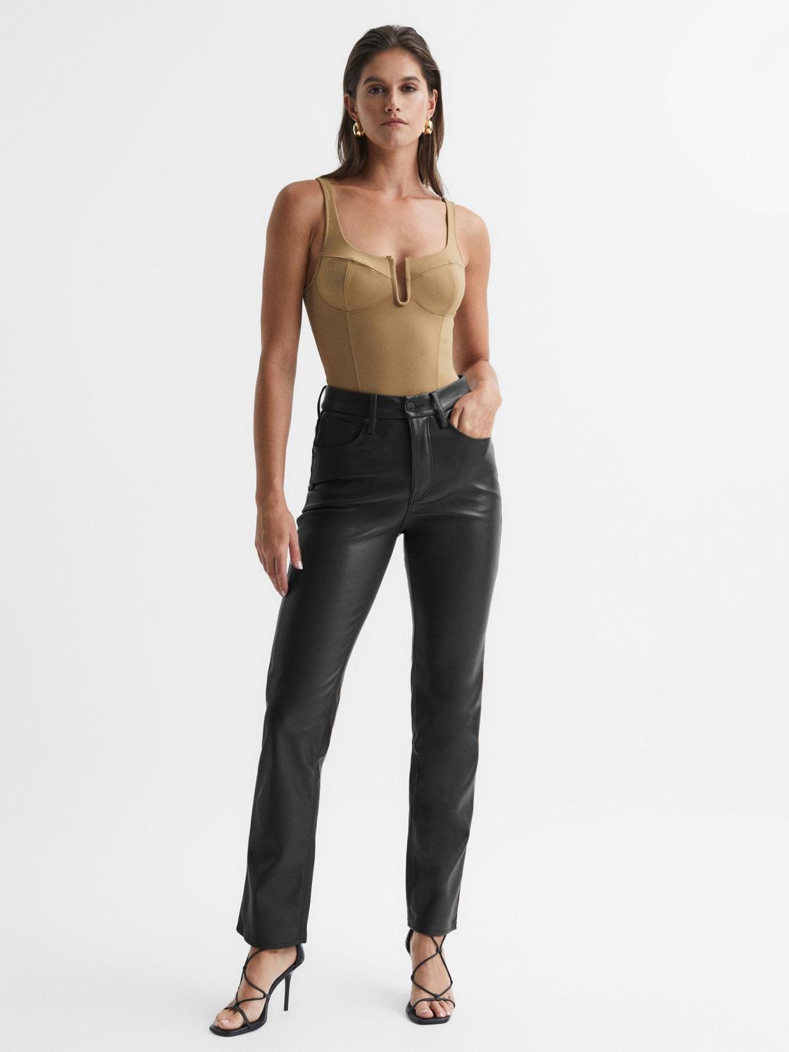 Reiss Trousers | Good American Good American Better Than Leather Pants Black - Women