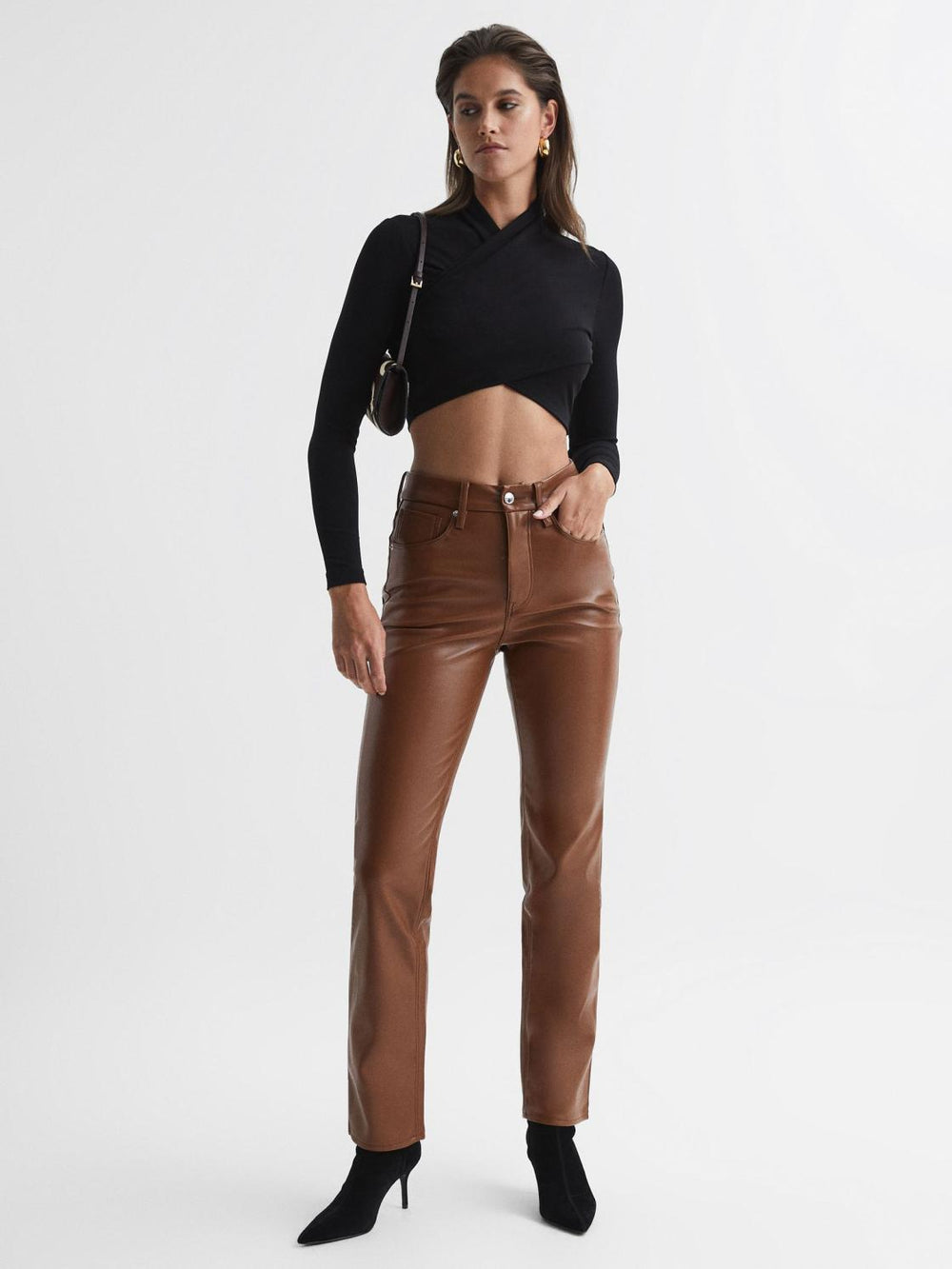 Reiss Trousers | Good American Good American Better Than Leather Pants Black - Women