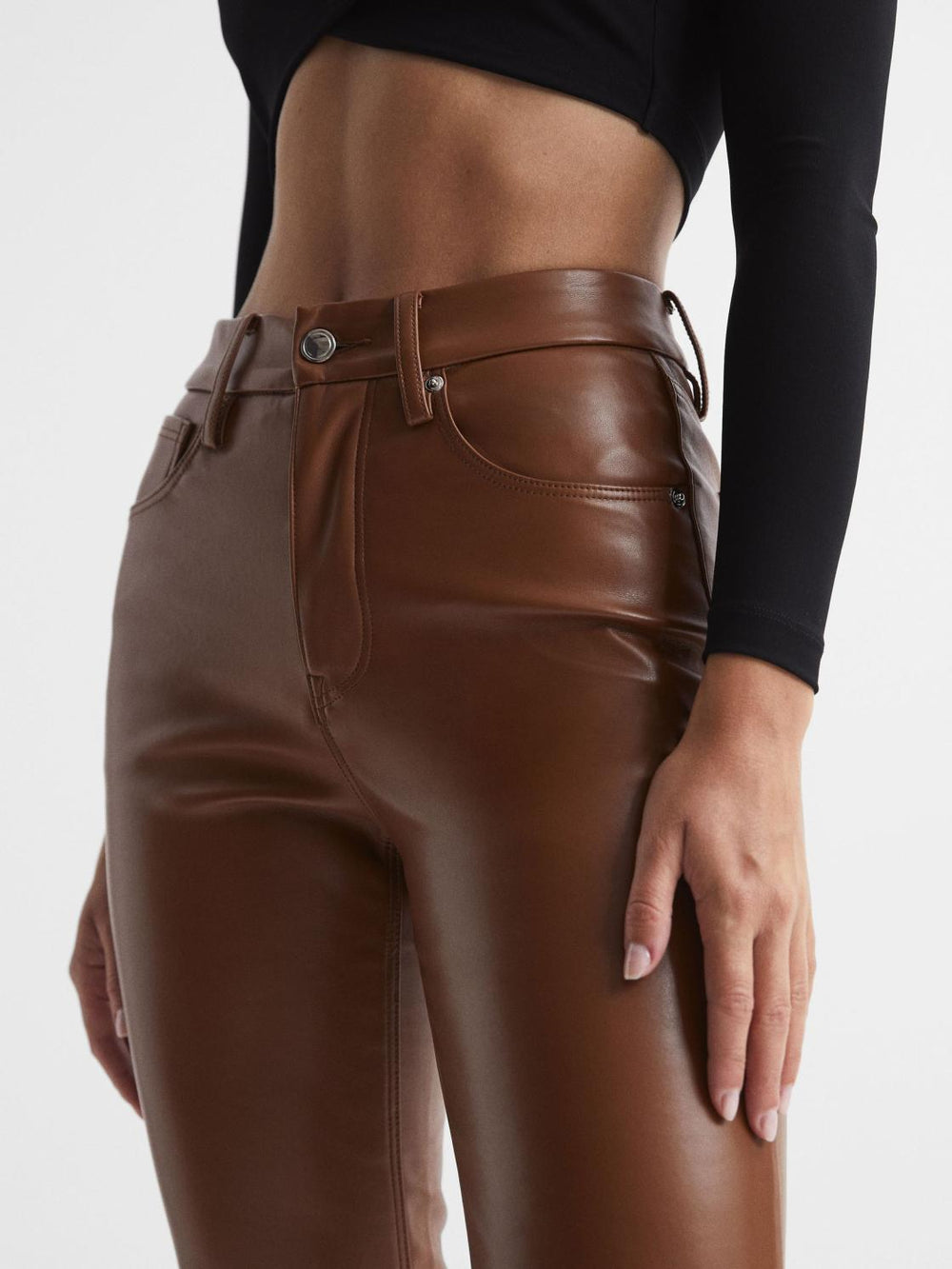 Reiss Trousers | Good American Good American Better Than Leather Pants Black - Women
