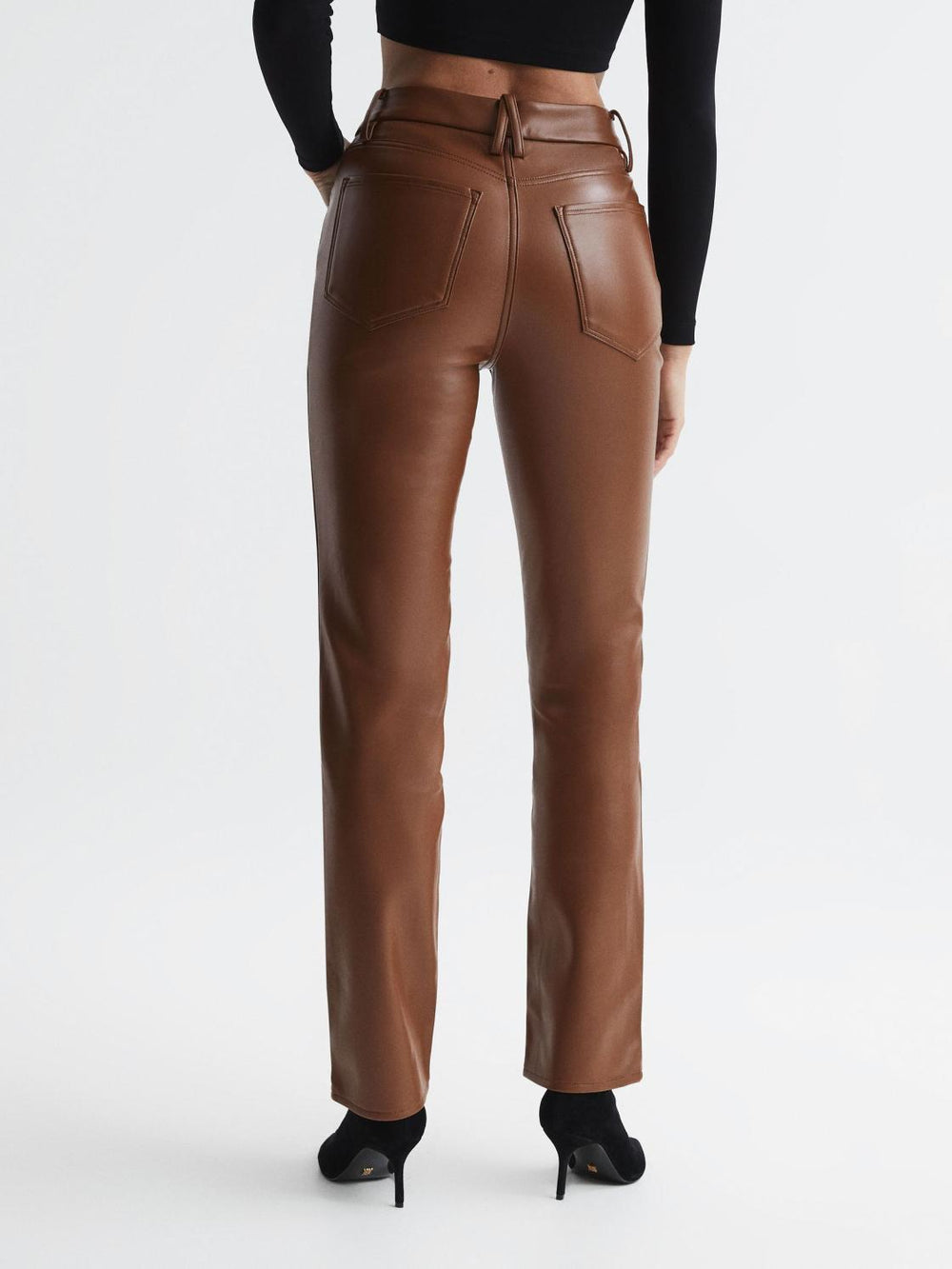 Reiss Trousers | Good American Good American Better Than Leather Pants Black - Women