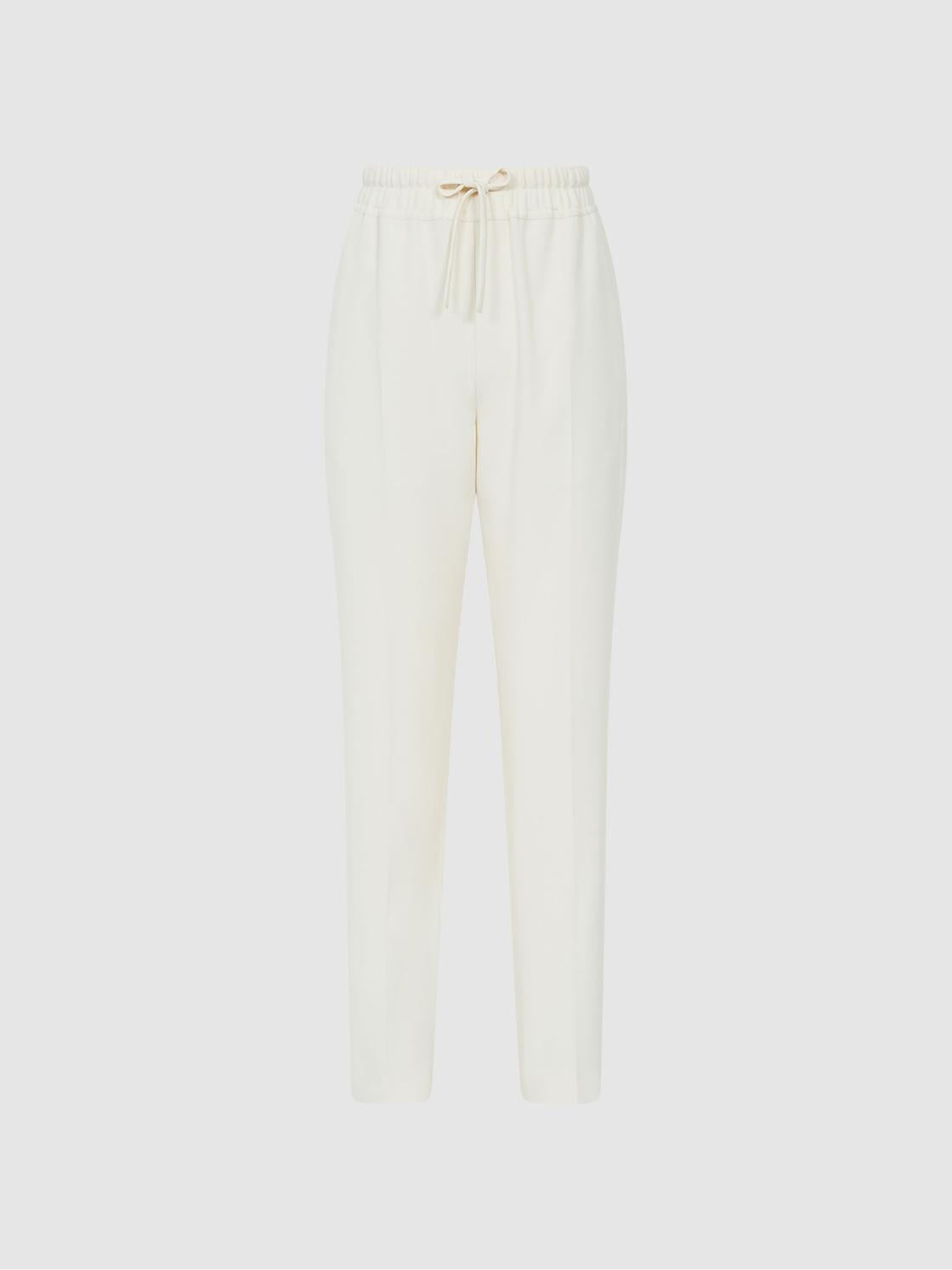 Reiss Trousers | Hailey Pull-On Tapered Trousers Black - Women