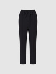 Reiss Trousers | Hailey Pull-On Tapered Trousers Black - Women