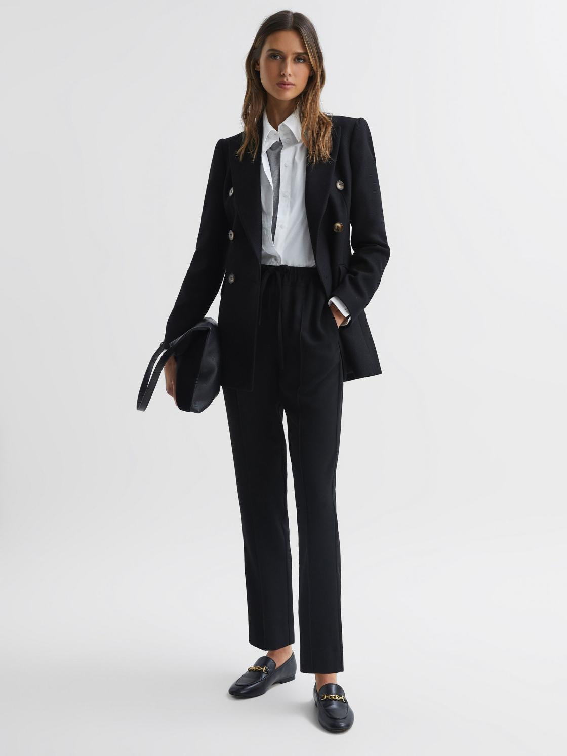 Reiss Trousers | Hailey Pull On Trousers Black - Women