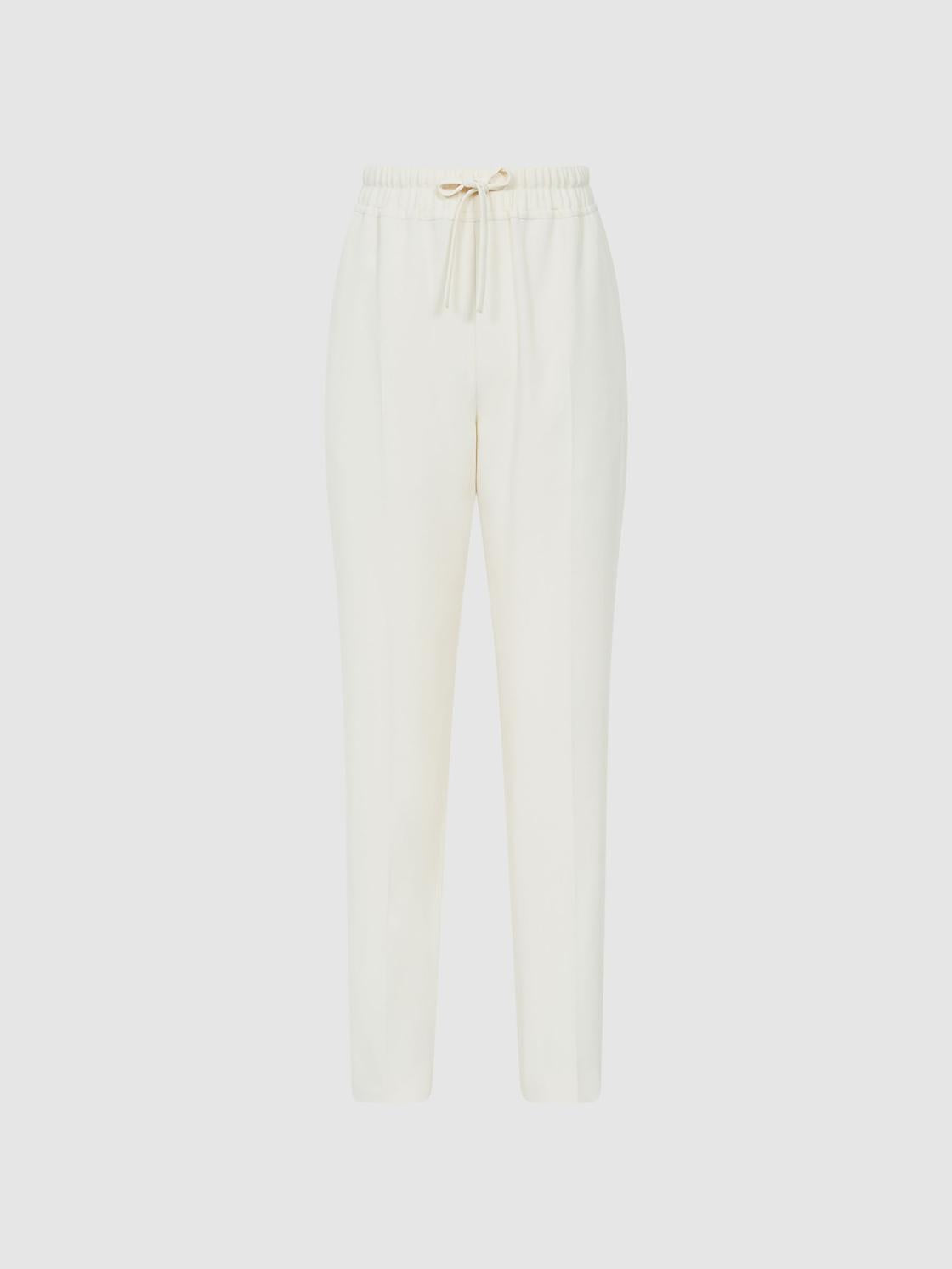 Reiss Trousers | Hailey Pull On Trousers Cream - Women