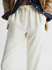Reiss Trousers | Hailey Pull On Trousers Cream - Women