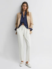 Reiss Trousers | Hailey Pull On Trousers Cream - Women