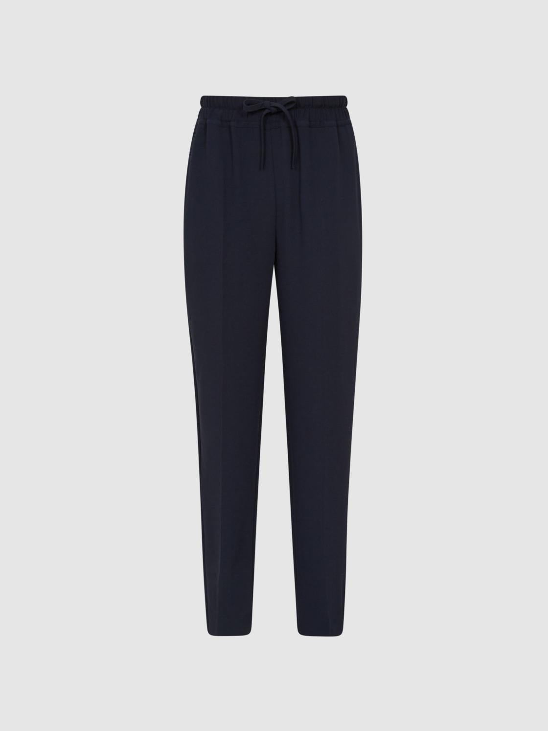 Reiss Trousers | Hailey Pull On Trousers Navy - Women