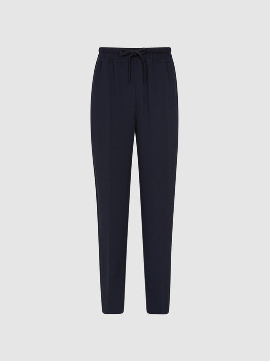 Reiss Trousers | Hailey Pull On Trousers Navy - Women