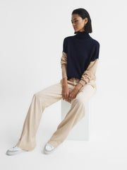 Reiss Trousers | Hailey Wide Wide Leg Pull On Trousers Cream - Women