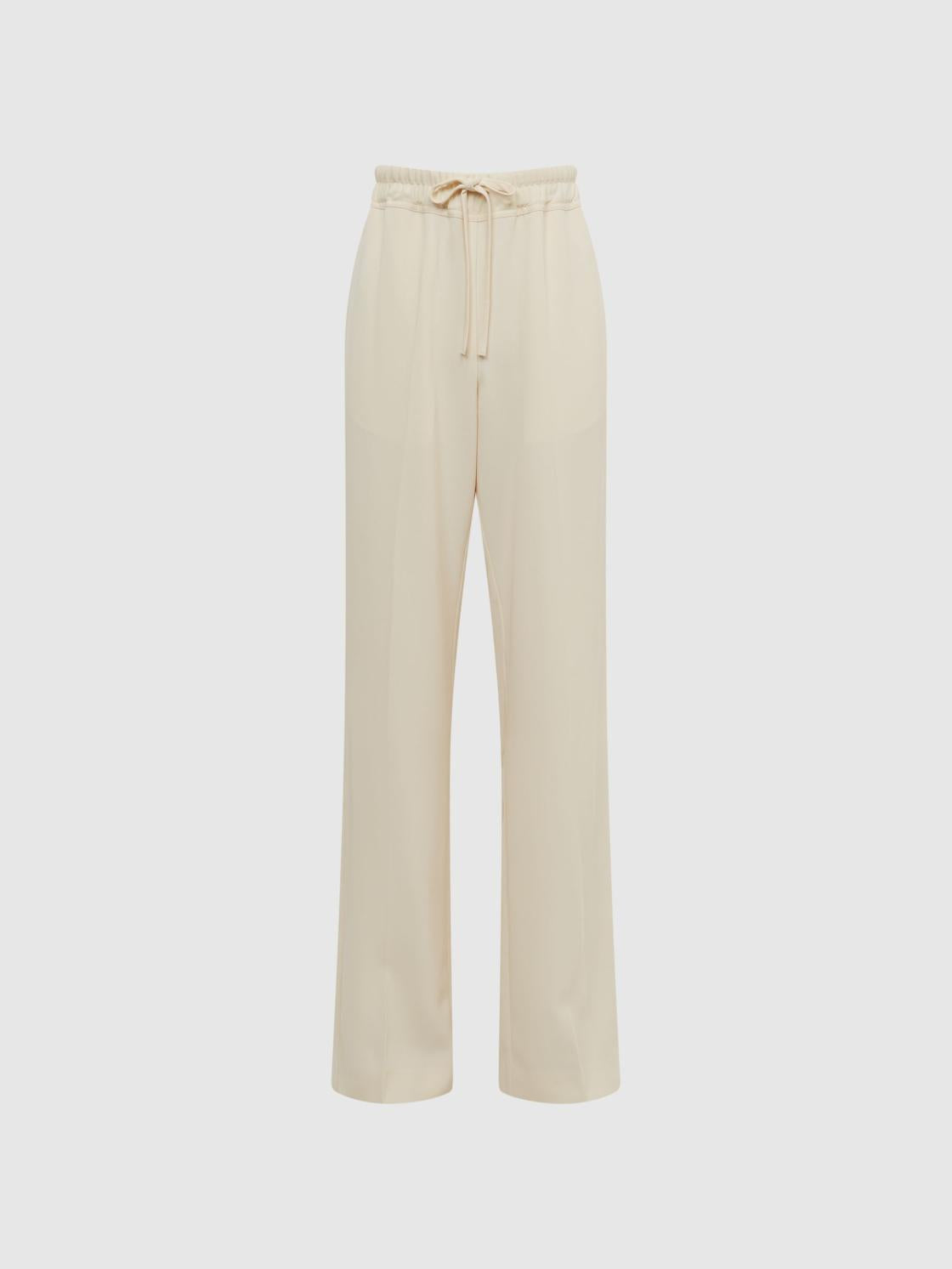 Reiss Trousers | Hailey Wide Wide Leg Pull On Trousers Cream - Women