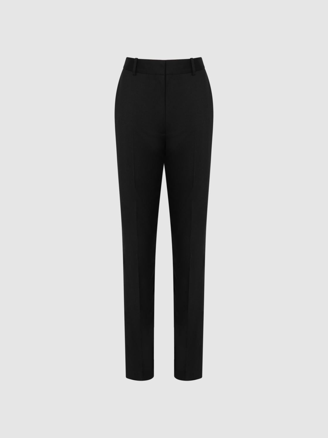 Reiss Trousers | Haisley Slim Leg Tapered Trousers Black - Women
