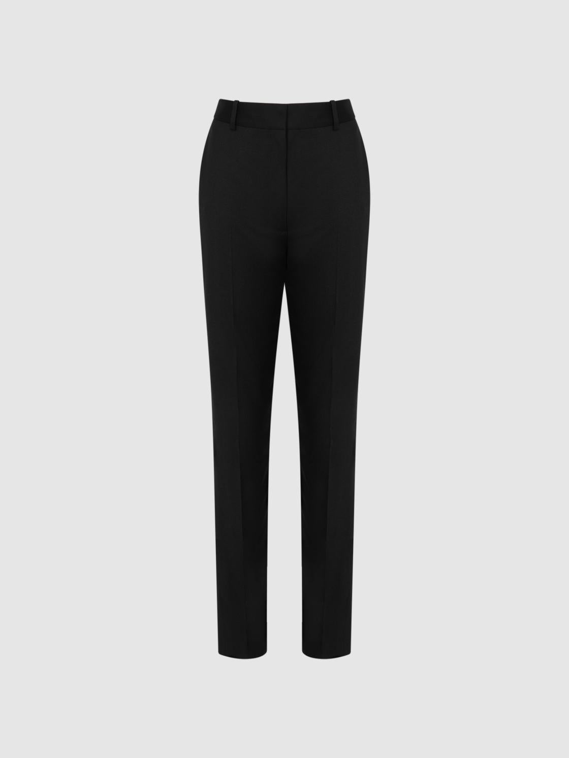 Reiss Trousers | Haisley Slim Leg Tapered Trousers Black - Women