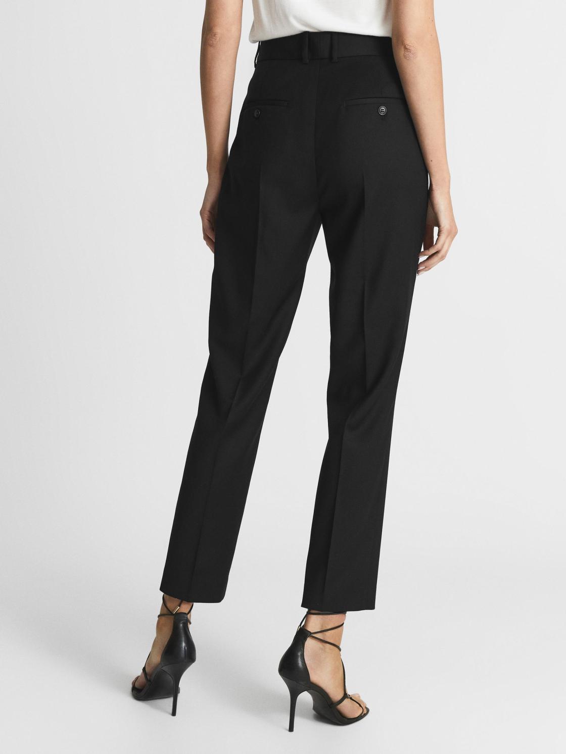 Reiss Trousers | Haisley Slim Leg Tapered Trousers Black - Women