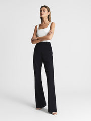 Reiss Trousers | Haisley Tailored Flare Trousers Black - Women