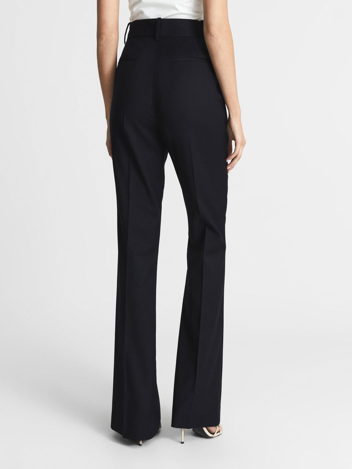 Reiss Trousers | Haisley Tailored Flare Trousers Black - Women