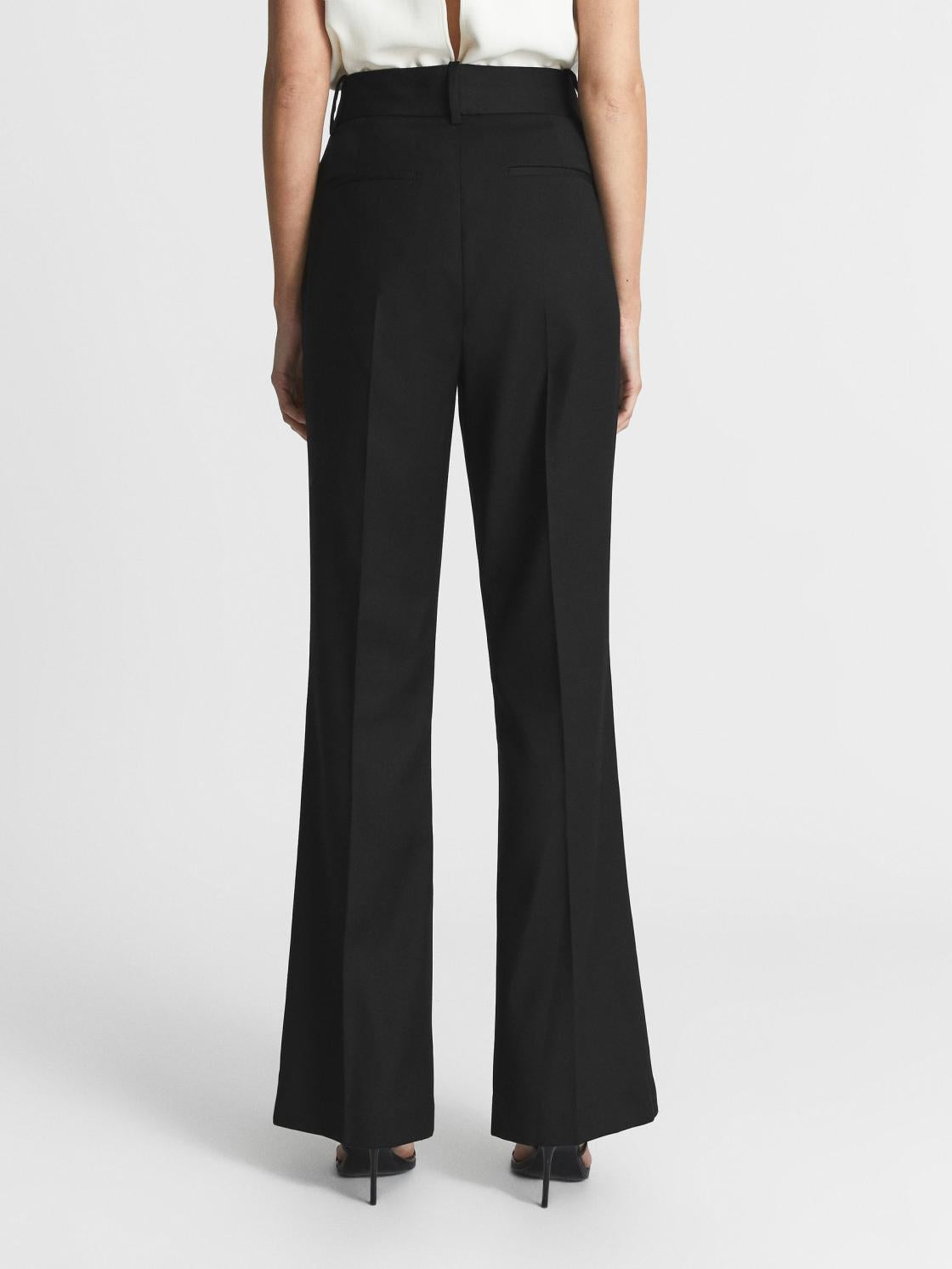 Reiss Trousers | Haisley Tailored Flare Trousers Black - Women