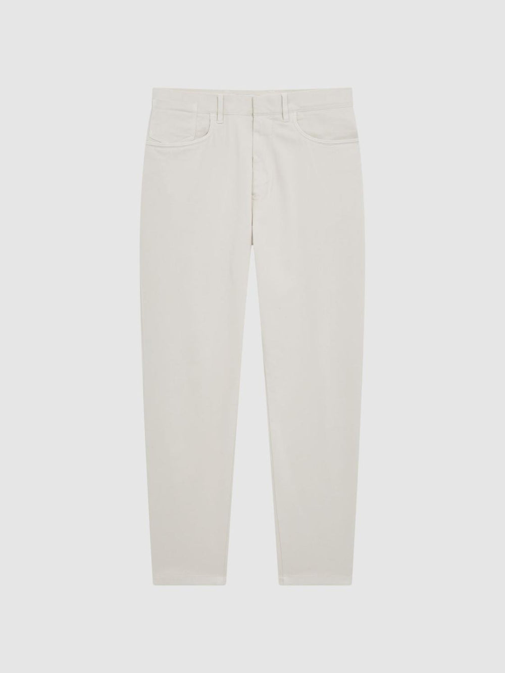 Reiss Trousers | Hammond Brushed Cotton Relaxed Fit Trousers Stone - Men